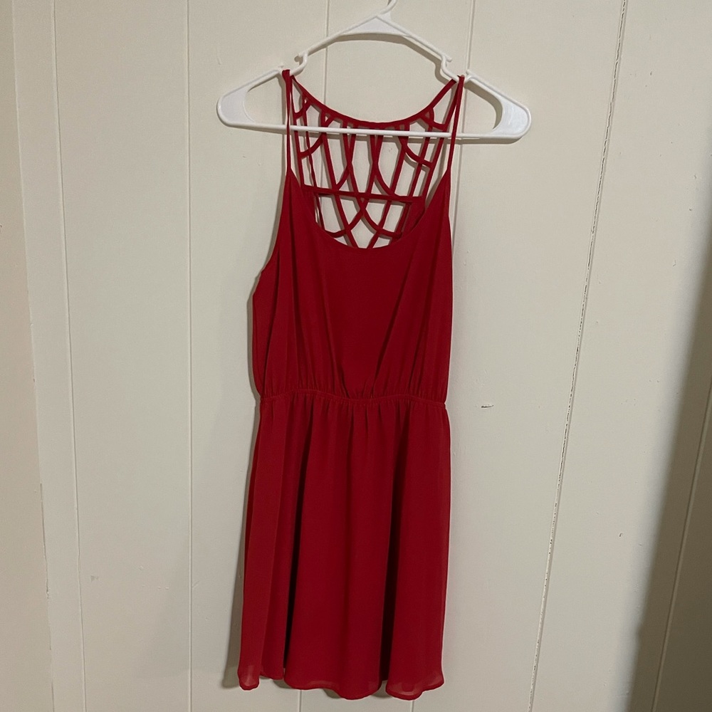 Mahina Red Strapless Dress Size - Small